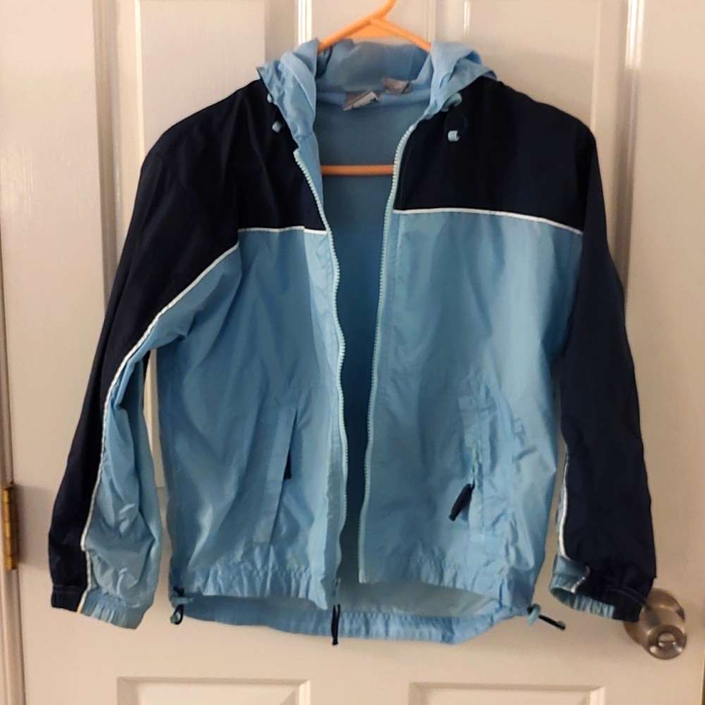 Jacket - lite blue with Navy